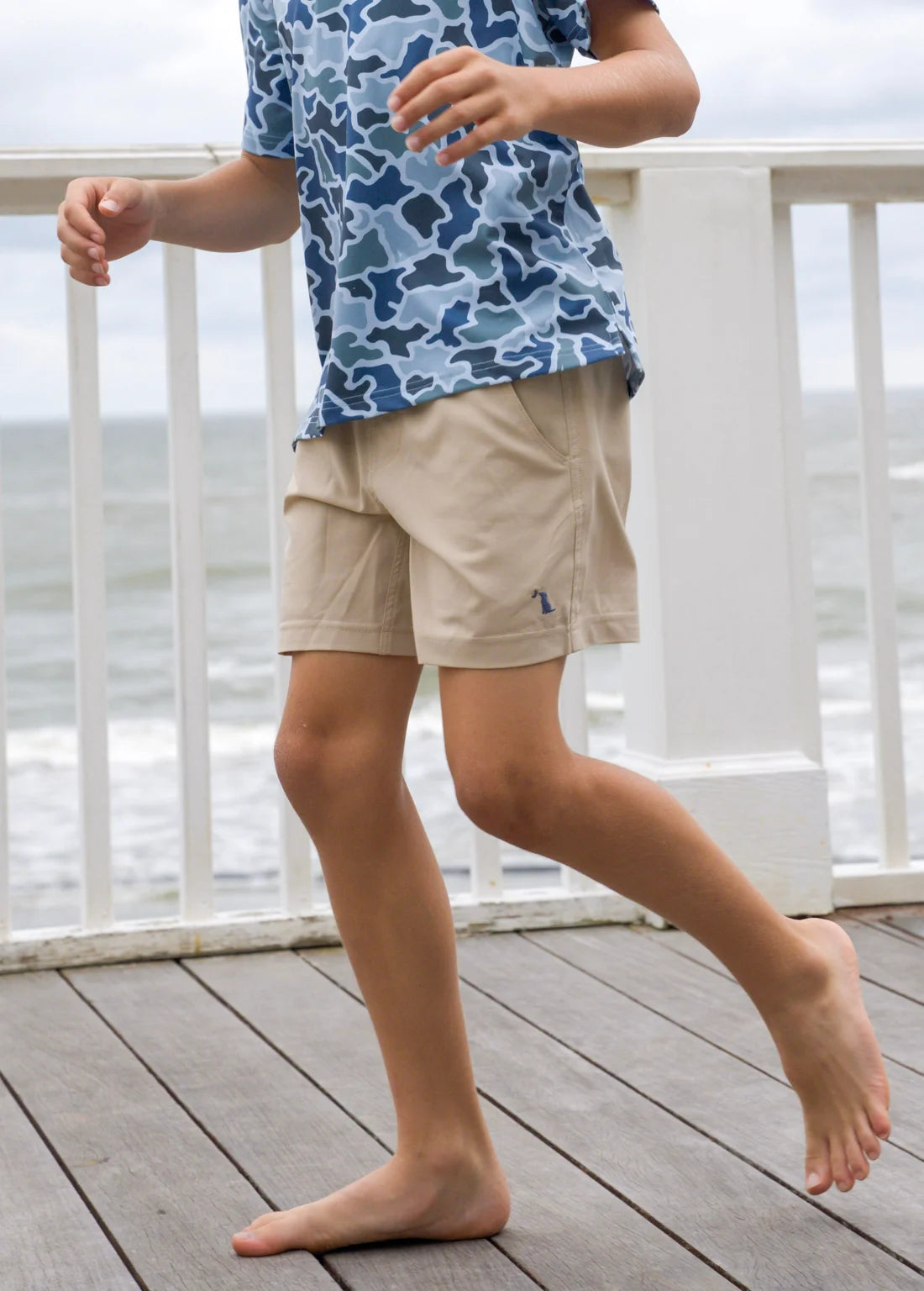 Local Boy Youth Khaki Volley Shorts LOCAL BOY OUTFITTER