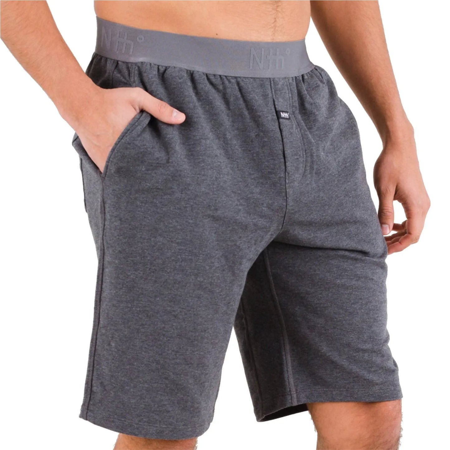 Men's Cotton Terry Moisture Wicking  Lounge Shorts Dark Heather