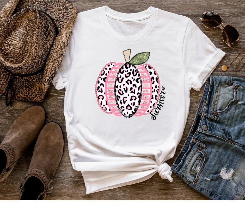 Women’s Breast Cancer Pumpkin Graphic Tee