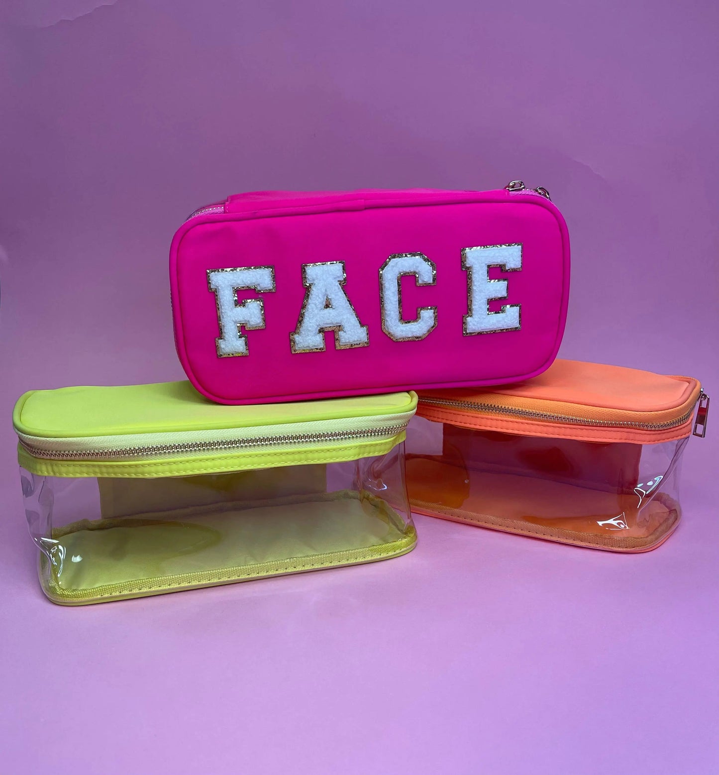 Clear Zip Around Cosmetic Case