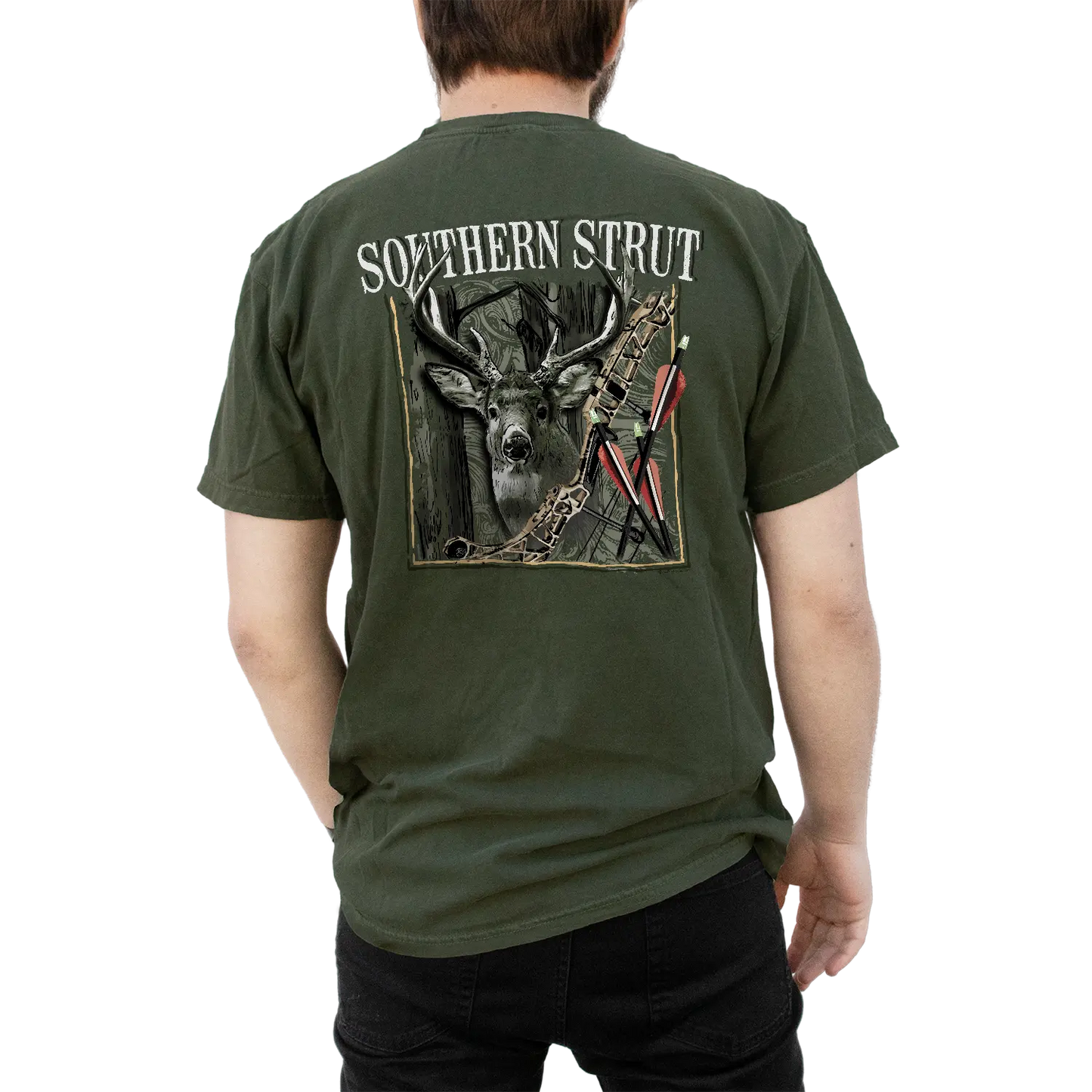 Southern Strut Bow Hunting Graphic Cotton Ring Spun Graphic Tee